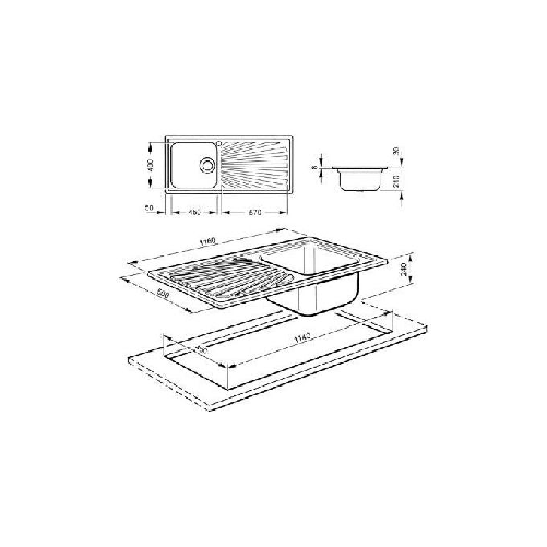 Smeg-SGE116.1S-lavello-Acciaio-inossidabile