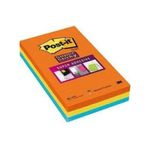 3M Post-it Notes - Confezione Da 3 Blocchetti 3 Colori A Righe (102x52 Mm)