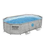 Bestway Power Steel 56946 piscina fuori terra Piscina con bordi Piscina ovale 10949 L Marrone