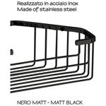 Gedy Porta Sapone Angolare Filo Nero Metallo 8x20x15,1 Cm