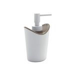 Gedy Dosatore Moby Bianco-Tortora Resina 16,5x8,7x8,3 Cm