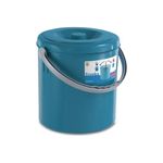 Stefanplast Pattumiera Eureka Blu Ottanio 25 Litri con Coperchio