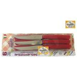 Marietti 6 Coltelli da bistecca dentati 11 rosso