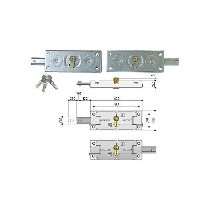 Serrature Prefer per Basculanti Cilindro Sfilo Cs B.561.0810