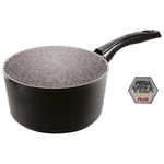 Aeternum Black Pearl Induction Casseruola 1 Manico 16cm Adatto all'Induzione Alluminio