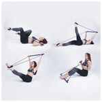 Barra Pilates multifunzione, bande elastiche,2 impugnature per mani e piedi, Fitlover