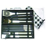 Blinky Set per Barbecue x Inox Set-Valigia 10 Pezzi