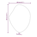 vidaXL Specchio da Parete Argento 50x40 cm