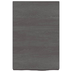 vidaXL Piano Bagno Grigio Scuro 40x60x6 cm Legno Massello Trattato