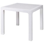 Tavolo quadrato 80x80 cm da esterno in pp effetto rattan, gambe rimovibili, Este'