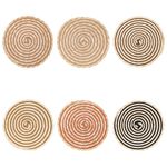 Spiral ChocolateTovaglietta tonda in paglia e carta set 6 pz