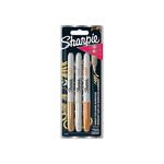 Sharpie 1986006 evidenziatore 3 pz Punta sottile Bronzo, Oro, Argento