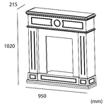 Caminetto-Fuego-Roberta-Turquesa-1500w-a-Parete-Con-Cornice-Telecomando-e-Bruciatore-Turchese