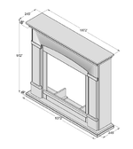 Tagu-Fm463cr2-Cornice-Per-Caminetto-In-Legno-Bianco-Crema