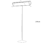 Sined-Caldo-Ira-Inox-Palo-Stufa-Infrarossi-Esterno-Con-Kit-Completo-Di-Palo-Da-2000w-Grigio