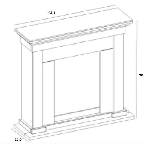 Xaralyn-Calgary-Cornice-Per-Caminetto-In-Legno-Dallo-Stile-Classico-Bianco