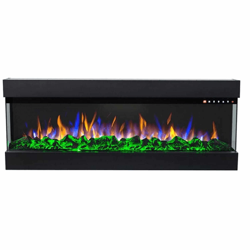 Glow-Fire-Insert-36-Caminetto-Elettrico-Da-Parete-1600w-Con-Telecomando-Nero