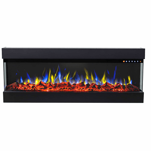 Glow-Fire-Insert-36-Caminetto-Elettrico-Da-Parete-1600w-Con-Telecomando-Nero