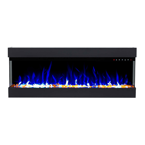 Glow-Fire-Insert-36-Caminetto-Elettrico-Da-Parete-1600w-Con-Telecomando-Nero