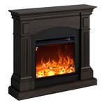 Caminetto-Fuego-Galia-Wenghe-a-Parete-Con-Cornice-Telecomando-e-Bruciatore-1500w-Wenge