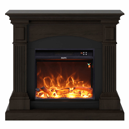 Caminetto-Fuego-Galia-Wenghe-a-Parete-Con-Cornice-Telecomando-e-Bruciatore-1500w-Wenge