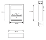 Xaralyn-Lagos-Caminetto-Elettrico-Da-Incasso-Con-Effetto-Fiamma-e-Carboni-Ardenti-Da-1800w-Nero