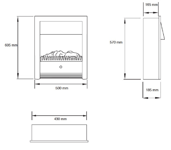 Xaralyn-Lagos-Caminetto-Elettrico-Da-Incasso-Con-Effetto-Fiamma-e-Carboni-Ardenti-Da-1800w-Nero