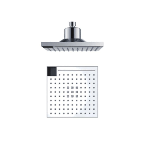 Sined Led 5 Soffione Quadrato Con Luce Led a 3 Getti e Sensore a Infrarossi Grigio