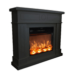 Caminetto-Fuego-Roberta-Gris-a-Parete-Con-Cornice-Telecomando-e-Bruciatore-Grigio-Scuro