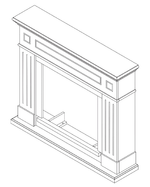 Fuego-Cornice-Caminetto-Carlo-Nera-Per-Inserto-Elettrico-Struttura-In-Legno