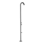 Sined Quartu Doccia Per Esterni In Acciaio Inox 316l Con Lavapiedi h 2289 Cm Nero Satinato