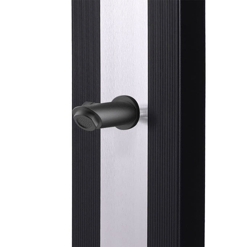 Sined-Ella-Nera-Inox-Doccia-In-Alluminio-Solare-Da-40-l-Nero-Fascia-Inox