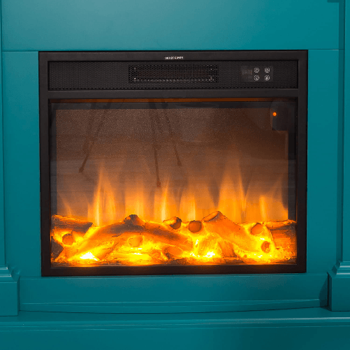 Caminetto-Fuego-Alberto-Turquesa-a-Parete-1500w-Con-Cornice-Telecomando-e-Bruciatore-Turchese