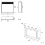 Caminetto-Fuego-Alberto-Turquesa-a-Parete-1500w-Con-Cornice-Telecomando-e-Bruciatore-Turchese