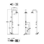 Sined-Luna-Doccia-a-Doppio-Attacco-Dacqua-Con-Soffione-Iswitch-e-Termometro-Lcd-Bianca