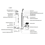 Sined-Tritone-Pro-Fontana-Da-Giardino-Con-Secchiello-e-Tubo-Flessibile-Con-Pistola-Bianco