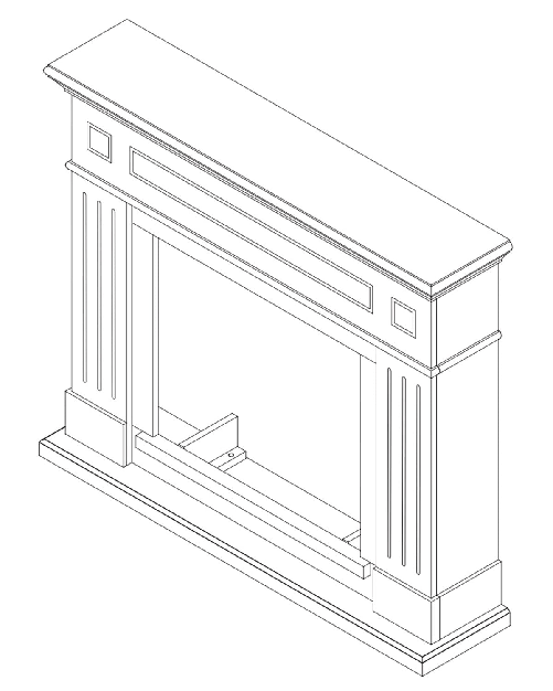 Tagu-Fm462-Bl1-Rivestimento-Da-Caminetto-Per-Inserto-Elettrico-Struttura-In-Legno-Nero