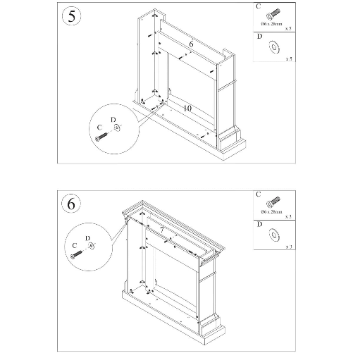 Tagu-Fm464-Tu1-Cornice-Per-Inserto-Elettrico-Realizzato-In-Legno-Turchese-Chiaro