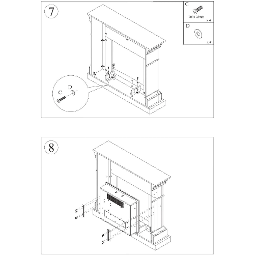 Tagu-Fm464-Tu1-Cornice-Per-Inserto-Elettrico-Realizzato-In-Legno-Turchese-Chiaro