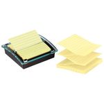 3M Post-it - Set Dispenser Da Tavolo Linea High Tech + 90 Foglietti Super Sticky Z-Notes Giallo Canary XL 101x101mm