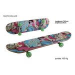 Odg 232 Skateboard Legno con Ruote con Luce - Colori Assortiti