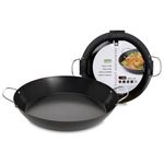 Excellent Houseware Padella Antiaderente per Paella in Acciaio Inox 38,5cm