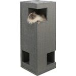 TRIXIE Tiragraffi per Gatti a Torre 118 cm Grigio