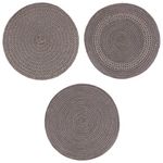 Tovaglietta tonda misto lino, Shades of Chocolate set da 6