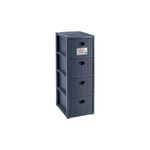 Stefanplast Cassettiera 4 Cassetti Slim Elegance Blu Navy