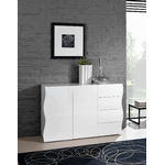 Dmora Credenza Dmarasc, Madia da cucina a 2 ante e 4 cassetti, Buffet da soggiorno