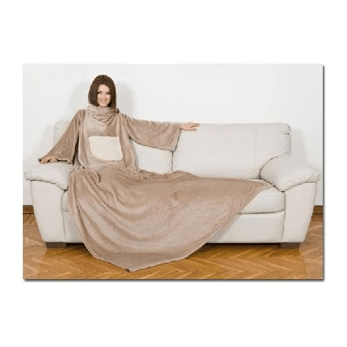 Kanguru-1089-coperta-con-maniche-140-x-210-cm-Flanella-Crema