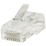 Link confezione 100 connettori 8 poli cat 6 utp non schermato rj45 con inserto per cavo flessibile