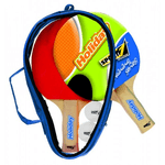 Sport One Set Holiday Ping Pong 2 Racchette 2 Palline Custodia Tennis da Tavola Allenarsi