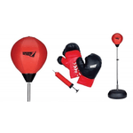 Sport One Punching Ball Pro Zavorra Altezza Regolabile + Guantoni e Pompa Gonfiaggio Boxe